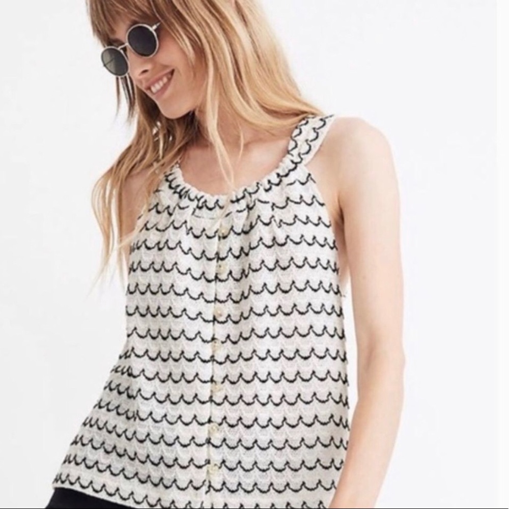 Madewell Button Front Swing Tank